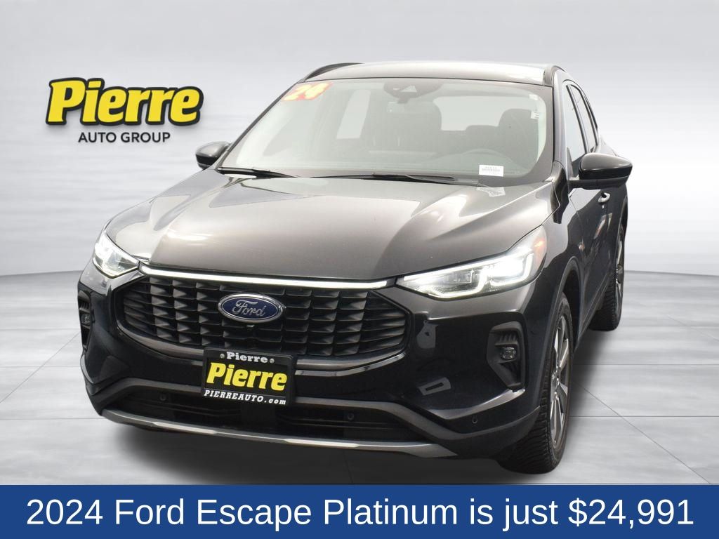 Black Metallic 2024 Ford Escape Platinum AWD SUV / Crossover All-Wheel Drive 8-Speed Automatic