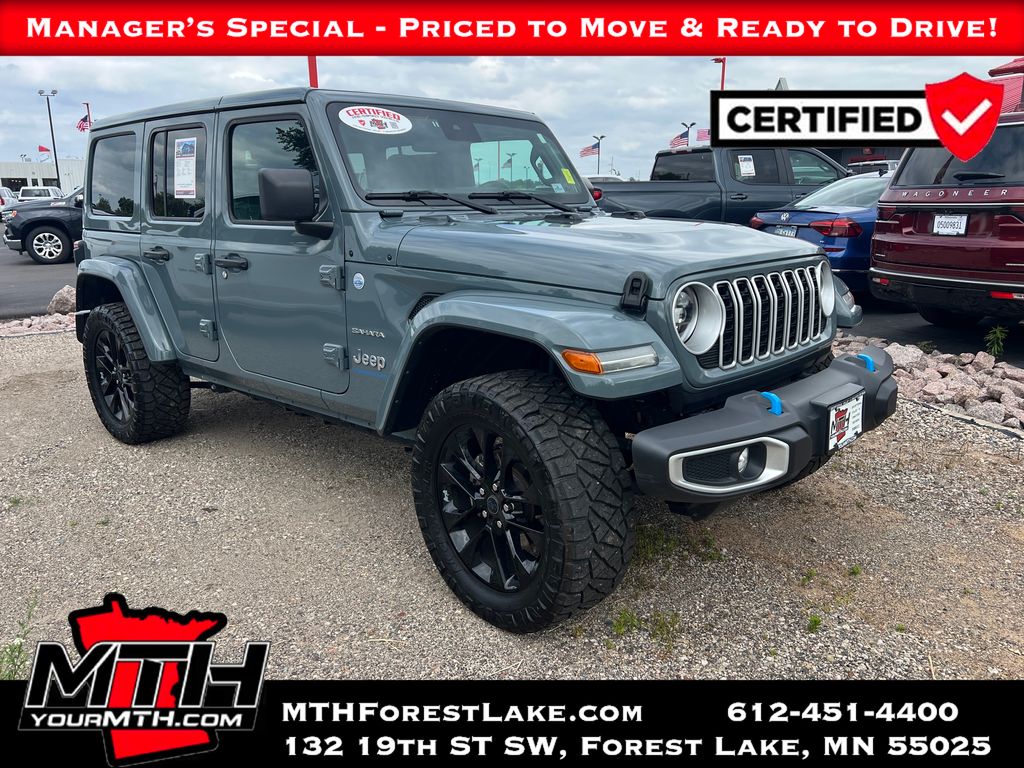 Anvil Clear Coat 2024 Jeep Wrangler 4xe SUV / Crossover Four-Wheel Drive 8-Speed Automatic