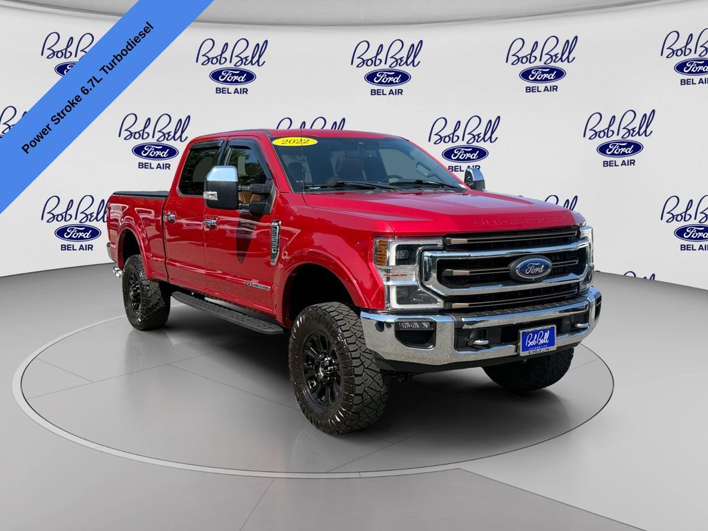 Red Metallic 2022 Ford F-250 Super Duty Pickup Truck Four-Wheel Drive Automatic