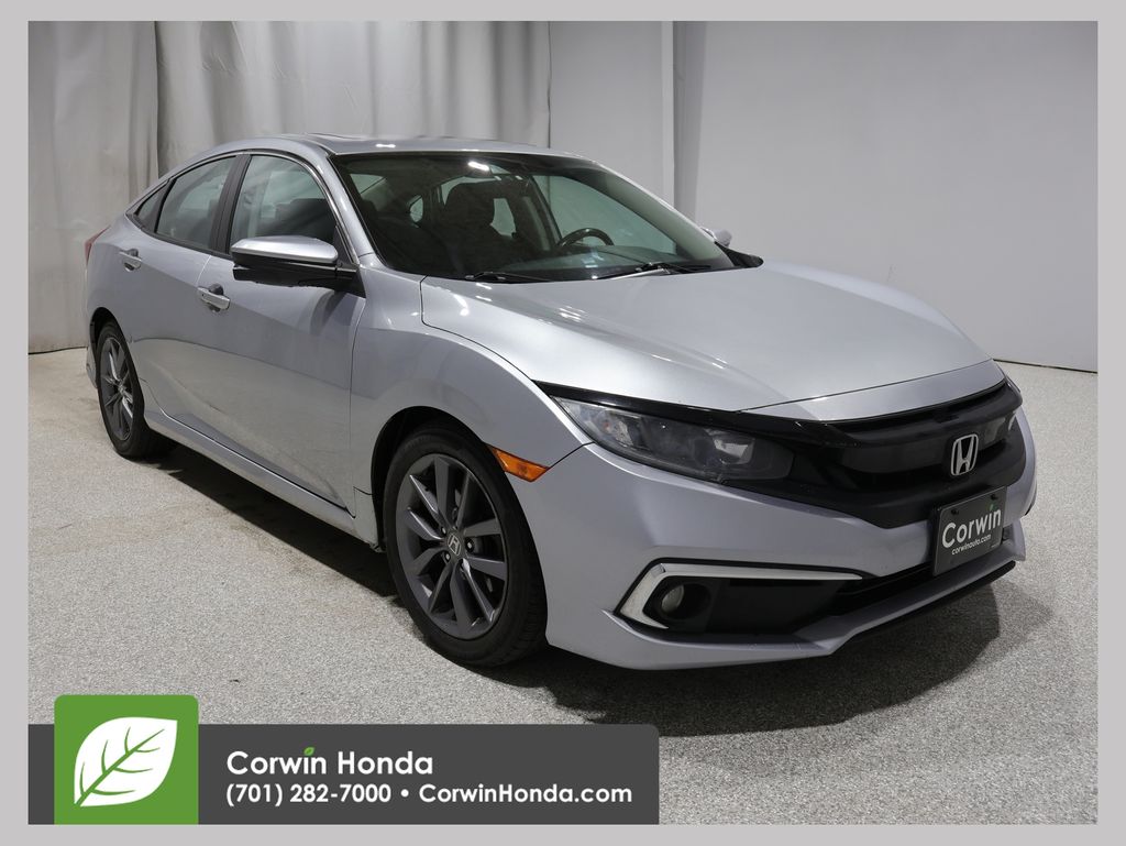 Gray (Modern Steel Metallic) 2020 Honda Civic EX Sedan FWD Sedan Front-Wheel Drive Continuously Variable Transmission