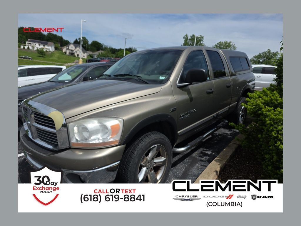 Brown (Light Khaki Metallic) 2006 Dodge RAM 1500 SLT Quad Cab 4WD Pickup Truck Four-Wheel Drive 5-Speed Automatic