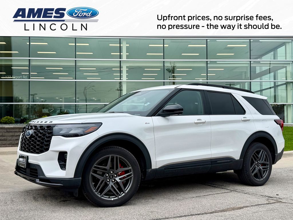 Star White Metallic Tri-Coat 2025 Ford Explorer ST-Line AWD SUV / Crossover All-Wheel Drive Automatic