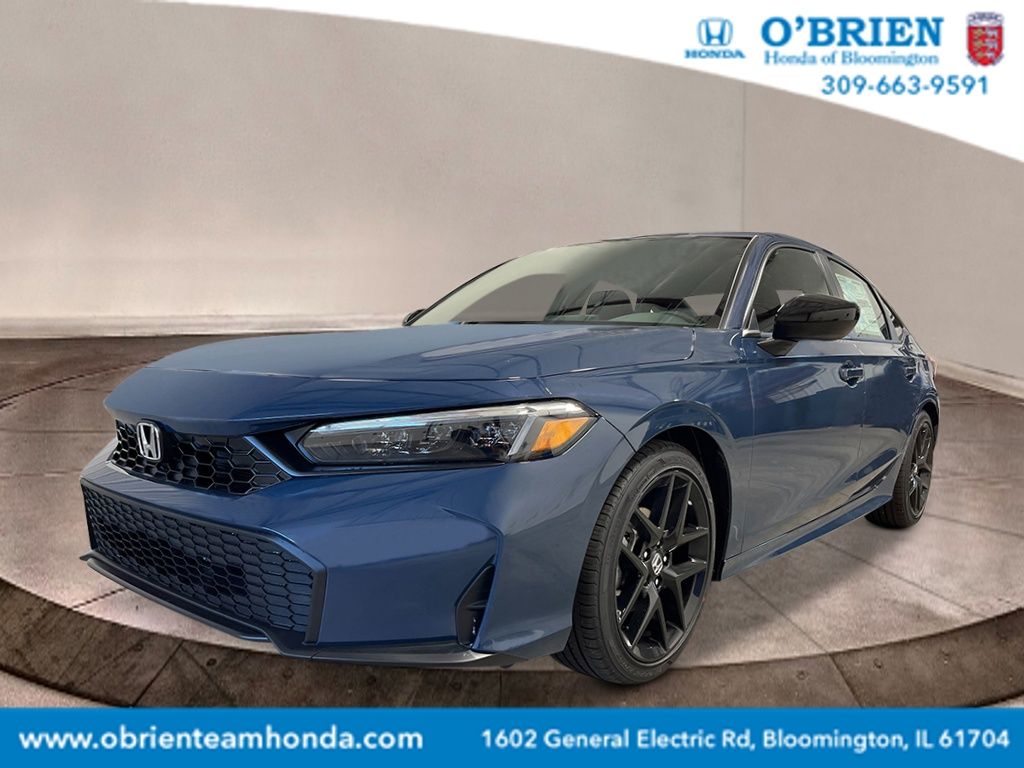 Blue Lagoon Pearl 2026 Honda Civic Sedan Front-Wheel Drive Continuously Variable Transmission