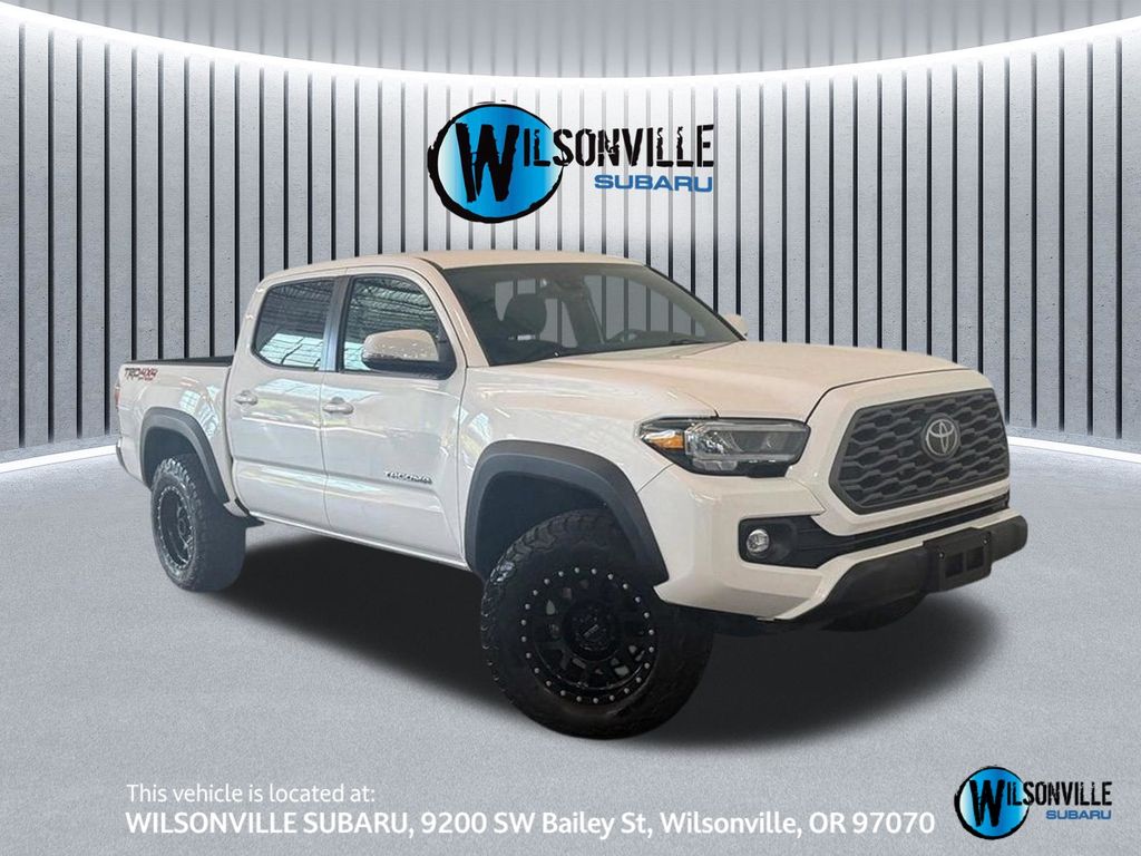 Super White 2021 Toyota Tacoma Pickup Truck Four-Wheel Drive 6-Speed Automatic
