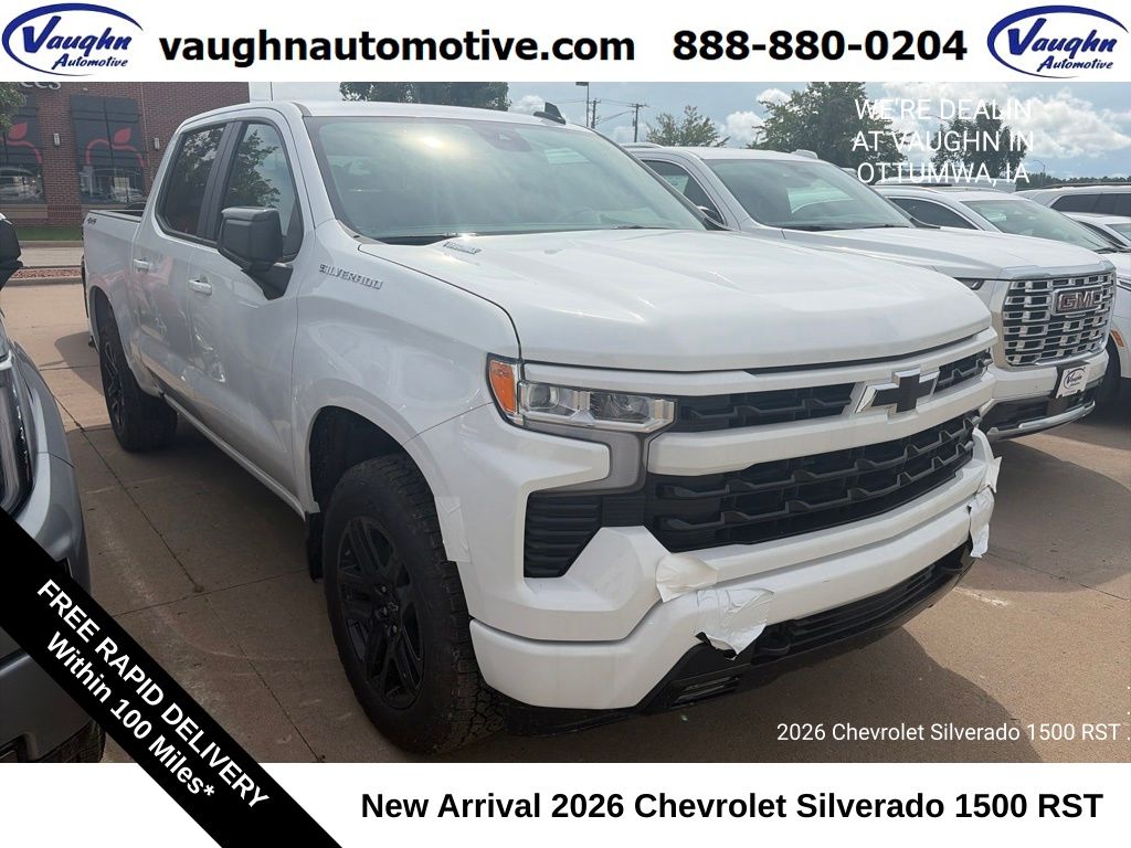 Summit White 2026 Chevrolet Silverado 1500 Pickup Truck Four-Wheel Drive 8-Speed Automatic