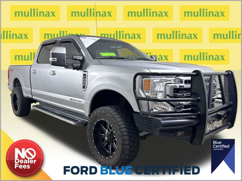 Silver Metallic 2021 Ford F-250 Super Duty Lariat Crew Cab 4WD Pickup Truck Four-Wheel Drive Automatic