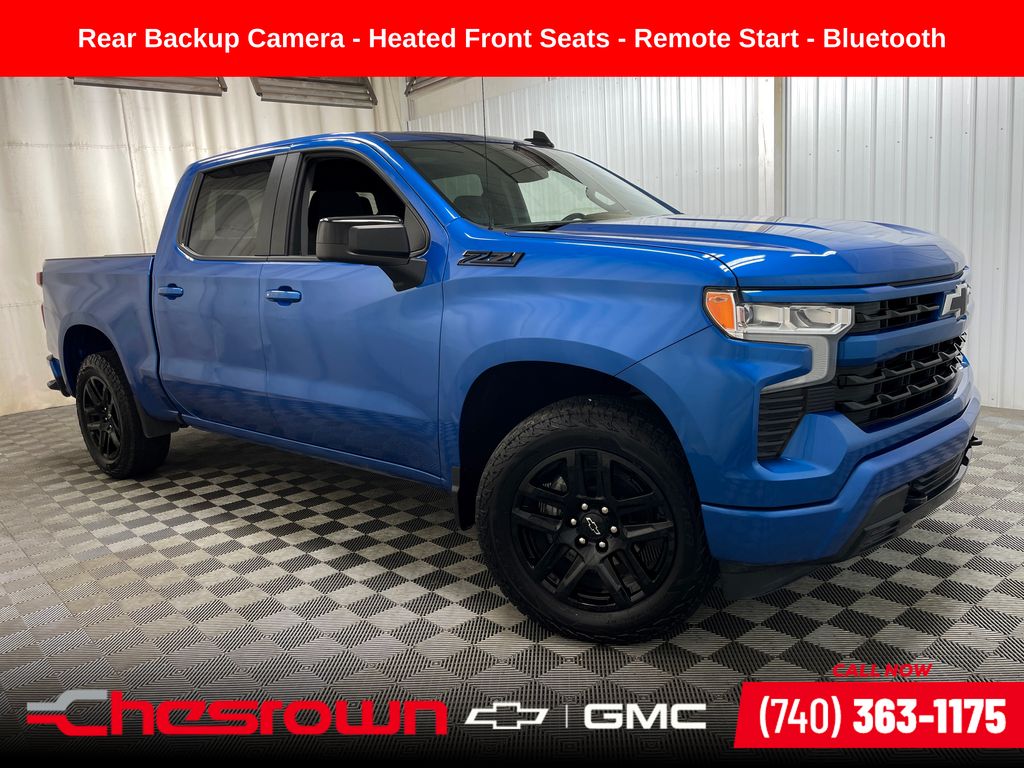 Glacier Blue Metallic 2023 Chevrolet Silverado 1500 Pickup Truck Four-Wheel Drive Automatic