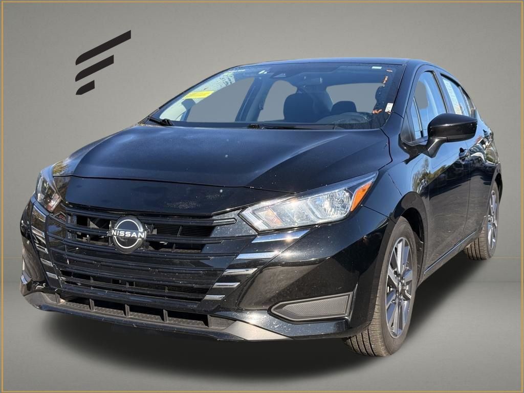 Super Black Metallic 2023 Nissan Versa SV FWD Sedan Front-Wheel Drive Continuously Variable Transmission