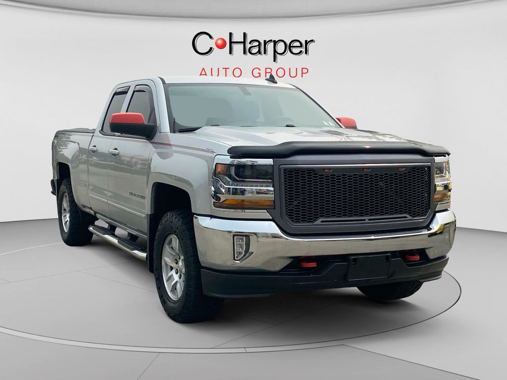 Silver Ice Metallic 2016 Chevrolet Silverado 1500 Pickup Truck Four-Wheel Drive 6-Speed Automatic Overdrive