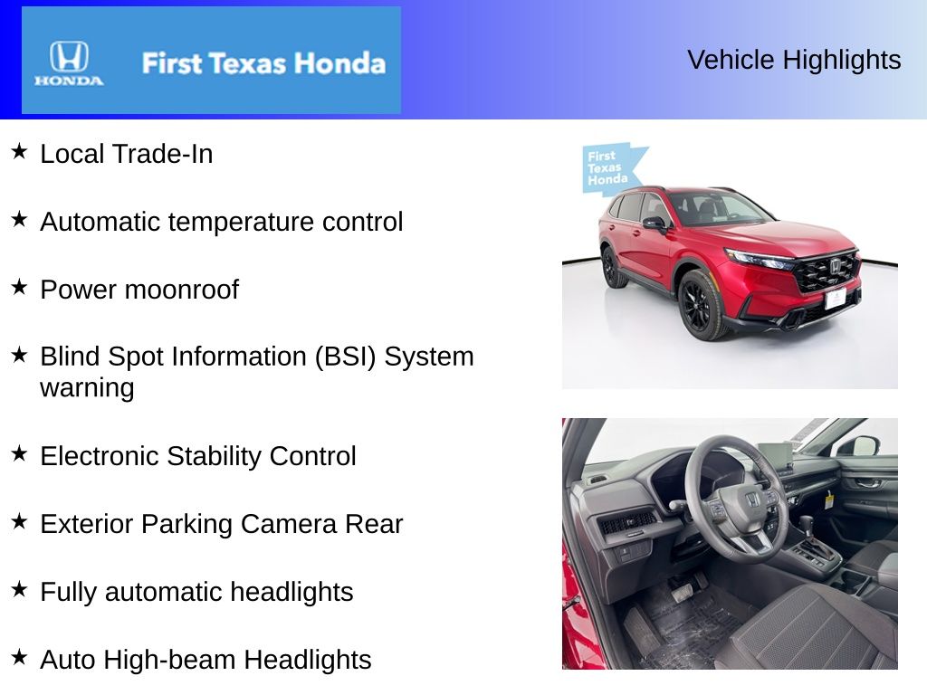 Used Car 2025 Honda Cr-v Hybrid  Wagon 4 Dr. Sport All Wheel Drive For Sale In Austin, Texas