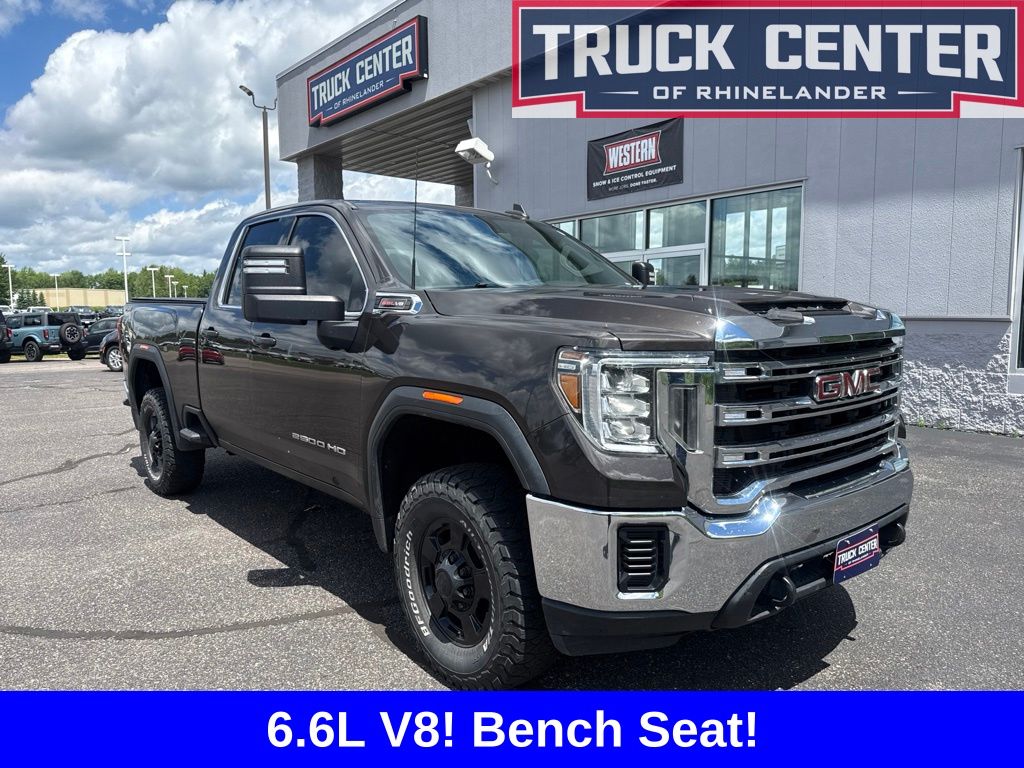 Brown 2021 GMC Sierra 2500HD SLE Double Cab 4WD Pickup Truck Four-Wheel Drive 6-Speed Automatic