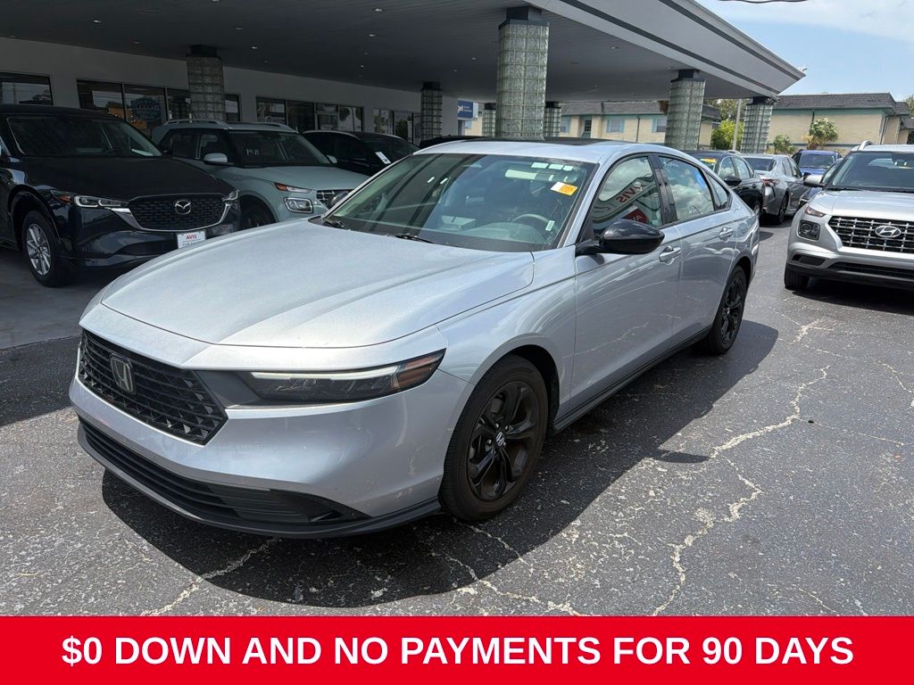 Silver 2025 Honda Accord Sedan Front-Wheel Drive Continuously Variable Transmission
