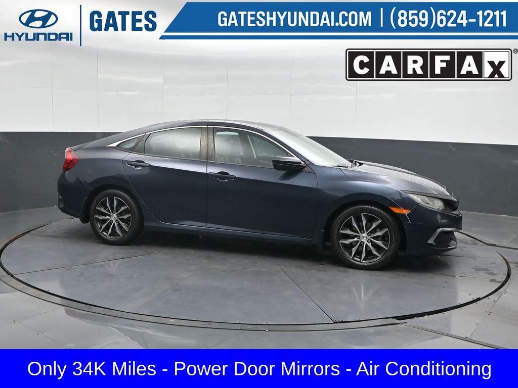 Cosmic Blue Metallic 2019 Honda Civic LX FWD Sedan Front-Wheel Drive Continuously Variable Transmission