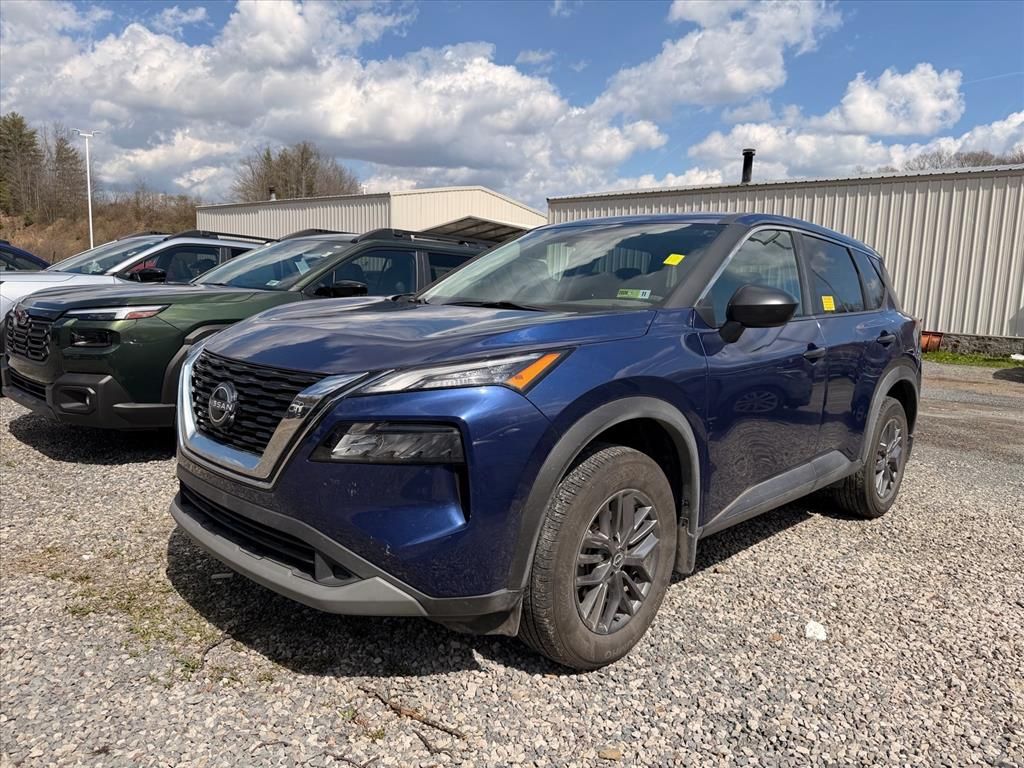 Caspian Blue Metallic 2023 Nissan Rogue S AWD SUV / Crossover All-Wheel Drive Continuously Variable Transmission
