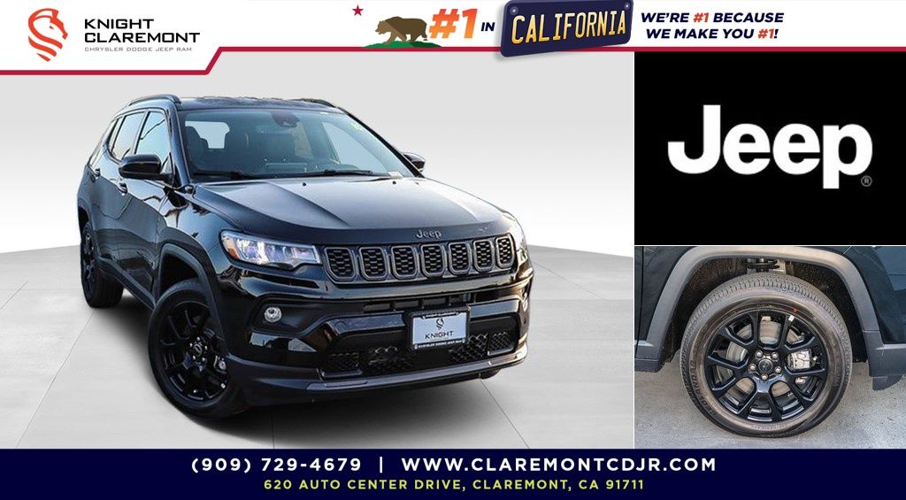 Diamond Black Crystal Pearlcoat 2026 Jeep Compass SUV / Crossover Four-Wheel Drive 8-Speed Automatic