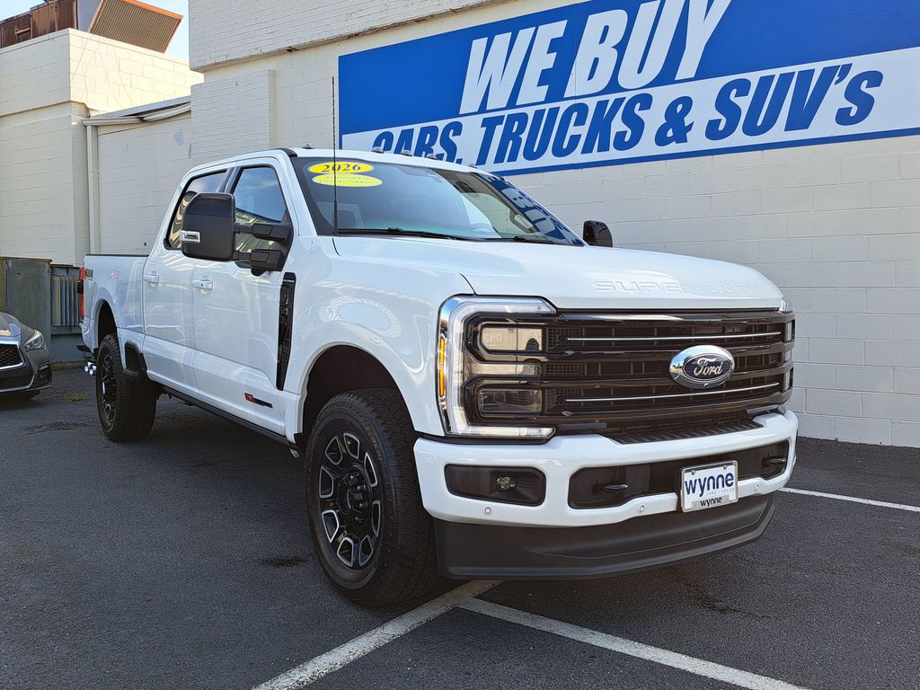 White Metallic 2026 Ford F-250 Super Duty Pickup Truck Four-Wheel Drive Automatic