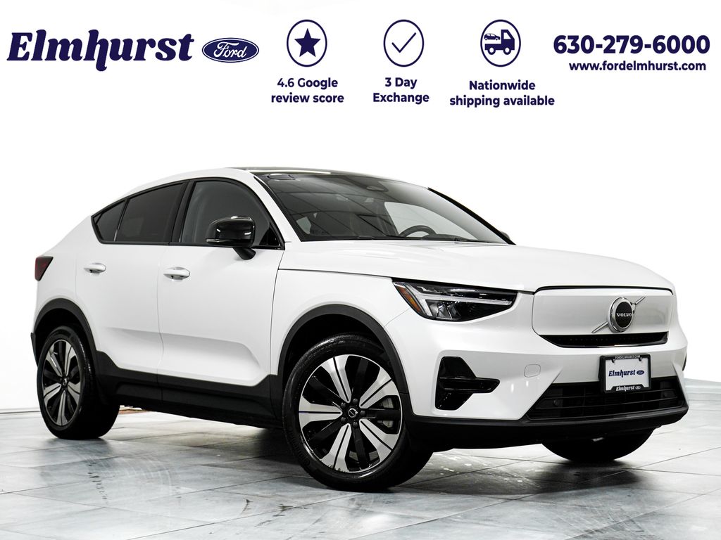 Crystal White 2023 Volvo C40 Recharge SUV / Crossover All-Wheel Drive 1-Speed Automatic
