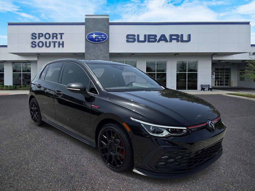 Deep Black Pearl 2024 Volkswagen Golf GTI Hatchback Front-Wheel Drive 7-Speed Dual Clutch