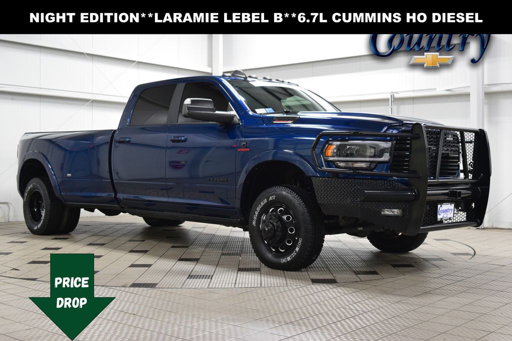 Patriot Blue Pearlcoat 2022 RAM 3500 Pickup Truck Four-Wheel Drive 6-Speed Automatic