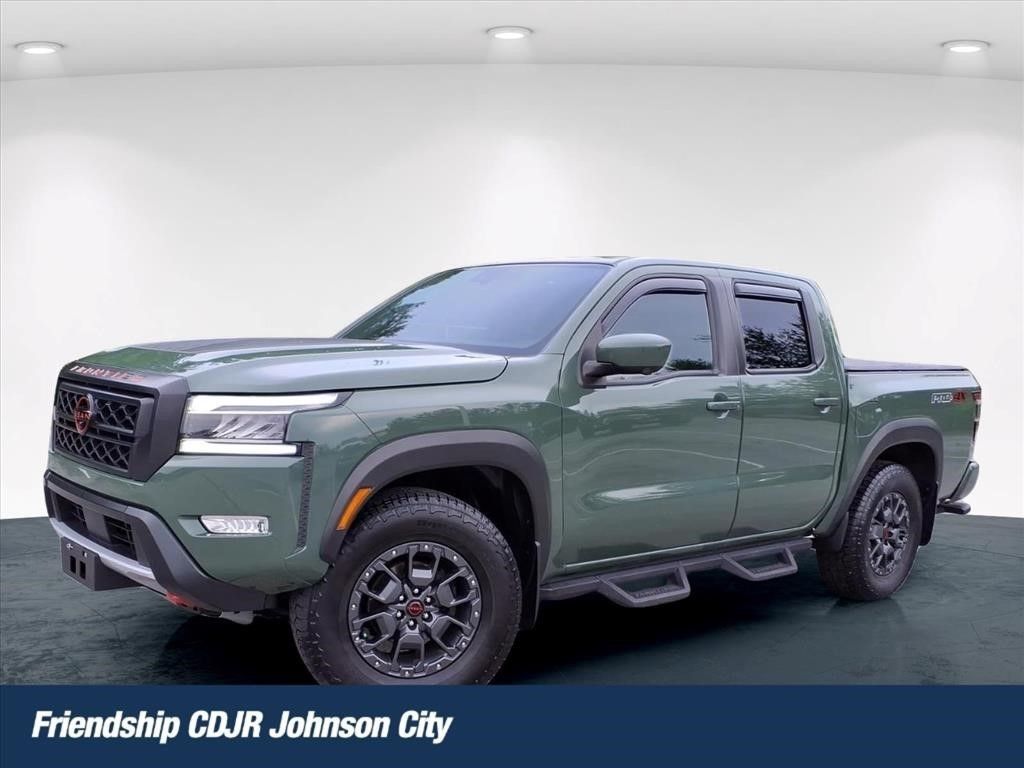 Tactical Green Metallic 2024 Nissan Frontier PRO-4X Crew Cab 4WD Pickup Truck Four-Wheel Drive 9-Speed Automatic Overdrive