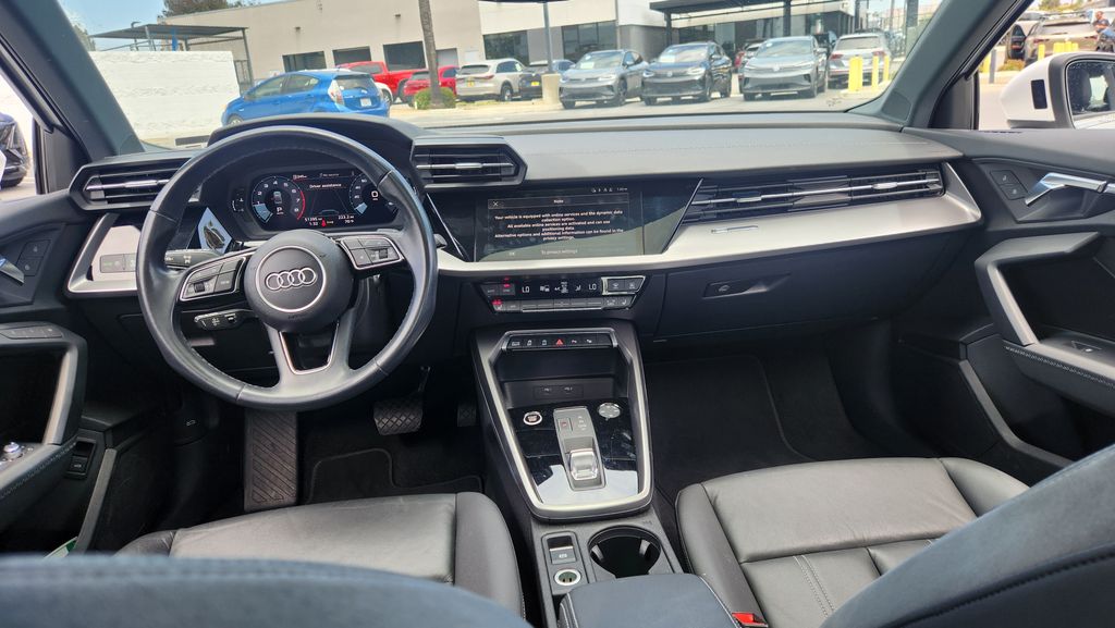 Ibis White 2023 Audi A3 Sedan Front-Wheel Drive 7-Speed Automatic