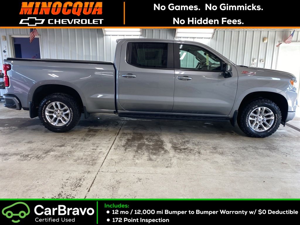 Sterling Gray Metallic 2024 Chevrolet Silverado 1500 Pickup Truck Four-Wheel Drive Automatic
