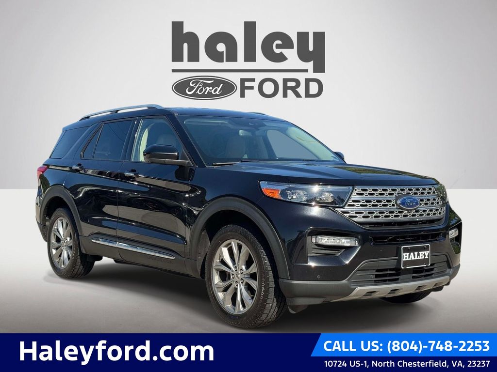 Black Metallic 2022 Ford Explorer SUV / Crossover All-Wheel Drive Automatic