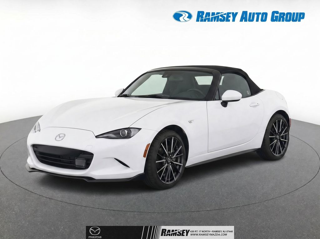 Snowflake White Pearl Mica 2024 Mazda MX-5 Miata Convertible Rear-Wheel Drive 6-Speed Automatic