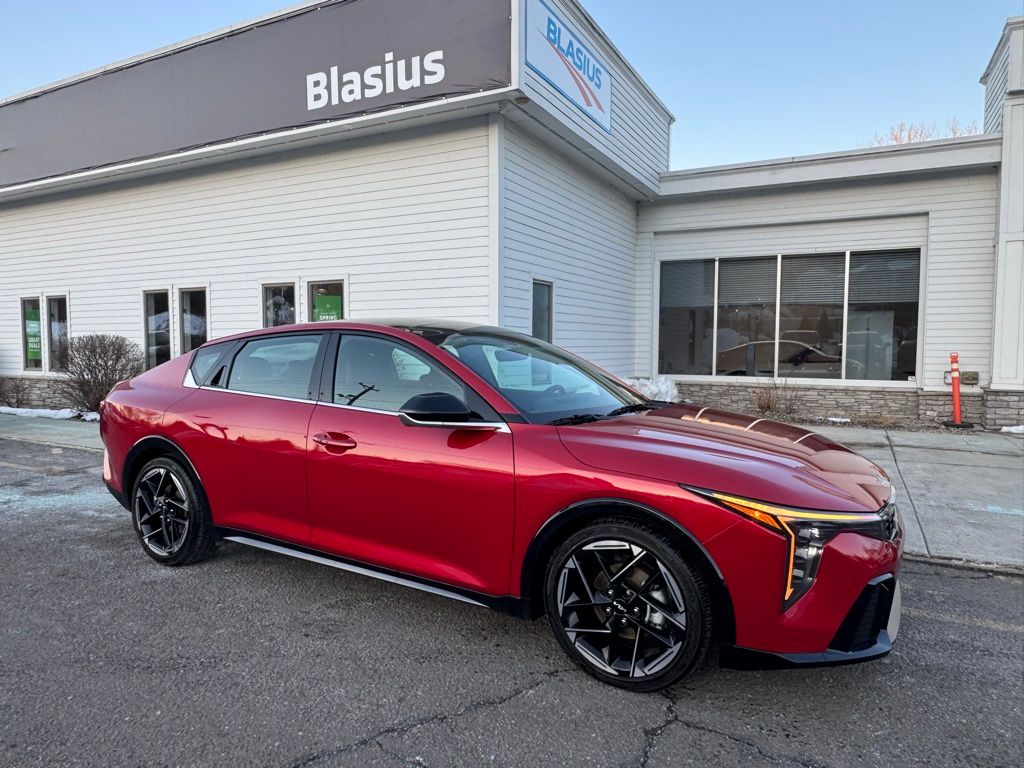 Currant Red 2025 Kia K4 GT-Line FWD Sedan Front-Wheel Drive Continuously Variable Transmission