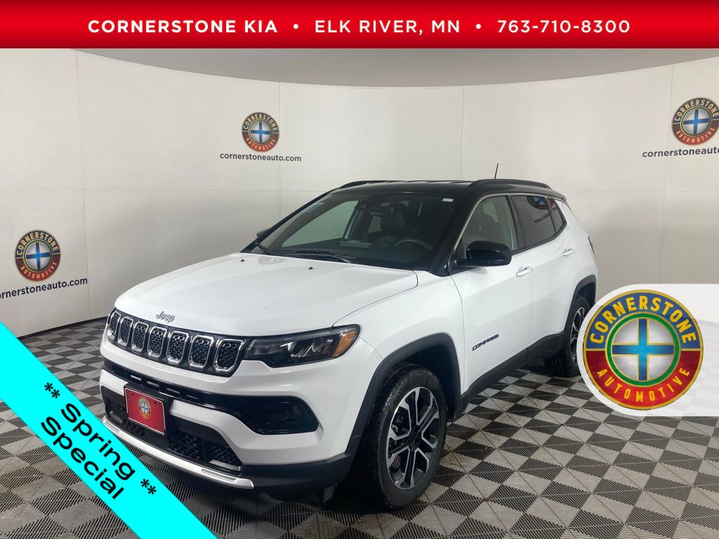 Bright White Clearcoat 2024 Jeep Compass Limited 4WD SUV / Crossover Four-Wheel Drive 8-Speed Automatic