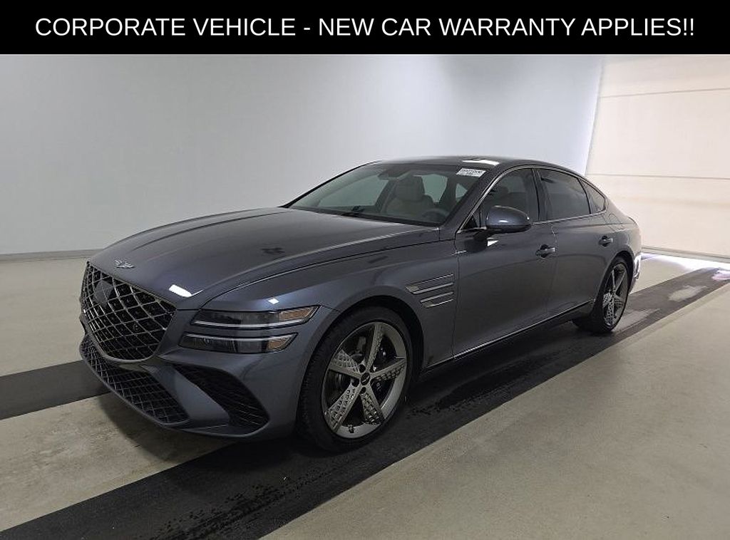 Ceres Blue 2026 Genesis G80 3.5T Sport Prestige AWD Sedan All-Wheel Drive 8-Speed Automatic