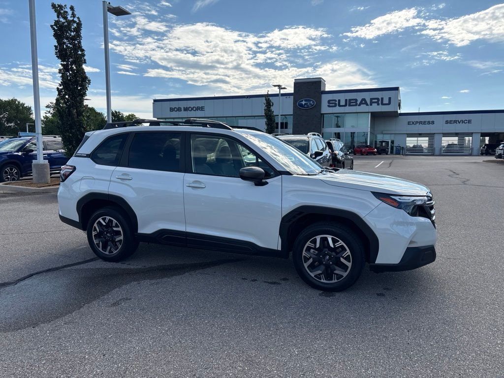 Crystal White Pearl 2025 Subaru Forester Premium Crossover AWD SUV / Crossover All-Wheel Drive Continuously Variable Transmission
