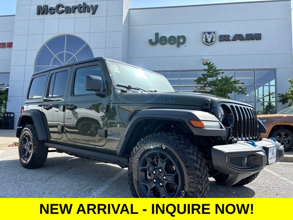 Green Clearcoat 2023 Jeep Wrangler 4xe SUV / Crossover Four-Wheel Drive 8-Speed Automatic