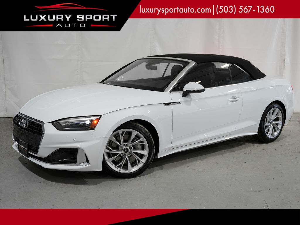 Black Metallic 2021 Audi A5 quattro Premium 45 TFSI Convertible AWD Convertible All-Wheel Drive 7-Speed Automatic