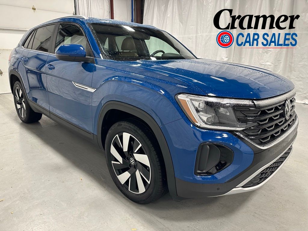 Mountain Lake Blue Metallic 2025 Volkswagen Atlas Cross Sport SE 4Motion with Technology SUV / Crossover All-Wheel Drive 8-Speed Automatic
