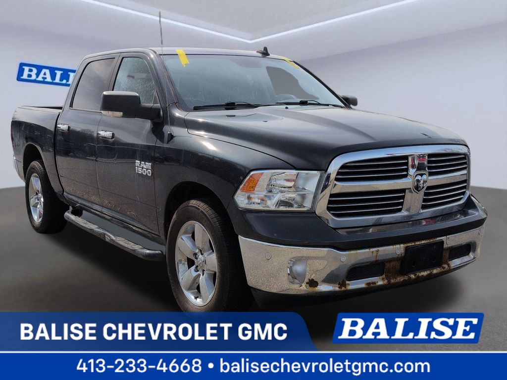 Gray (Maximum Steel Metallic Clearcoat) 2018 RAM 1500 Big Horn Crew Cab 4WD Pickup Truck Four-Wheel Drive 8-Speed Automatic