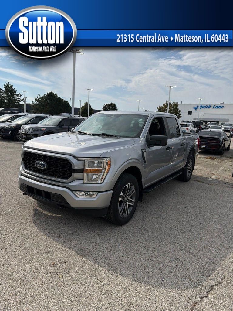 Silver Metallic 2021 Ford F-150 Pickup Truck Four-Wheel Drive Automatic
