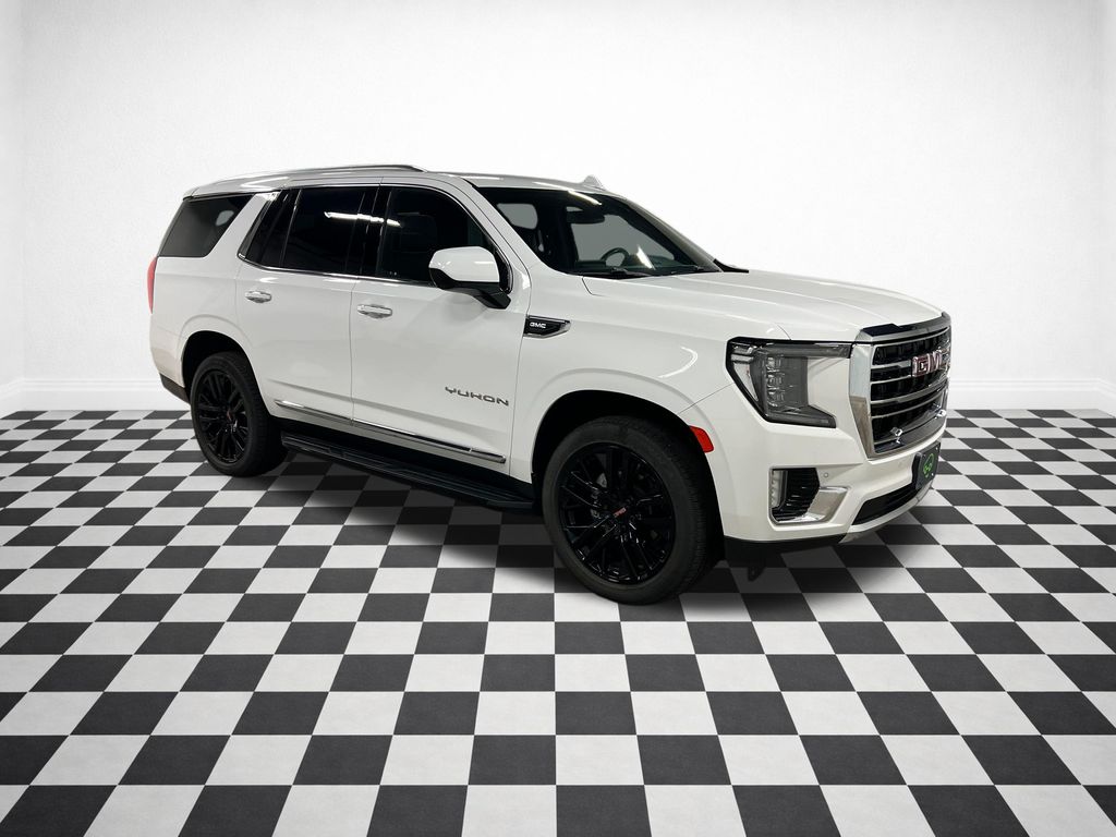 Summit White 2023 GMC Yukon SLT 4WD SUV / Crossover Four-Wheel Drive