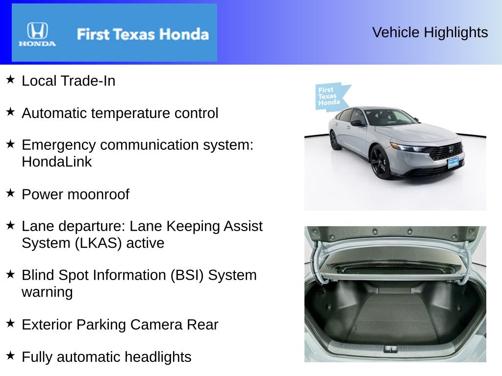 Used Car 2025 Honda Accord Hybrid  Sport-l For Sale Under $35,000 In Austin, Texas