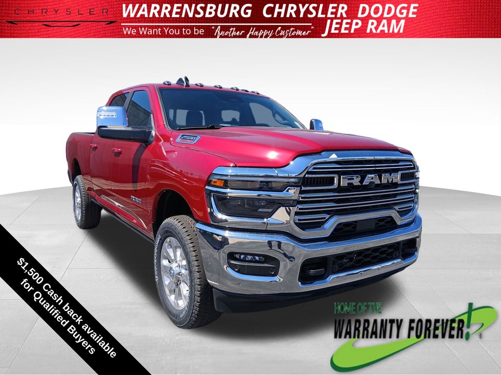 Molten Red Pearlcoat 2026 RAM 2500 Laramie Crew Cab 4WD Pickup Truck Four-Wheel Drive 8-Speed Automatic