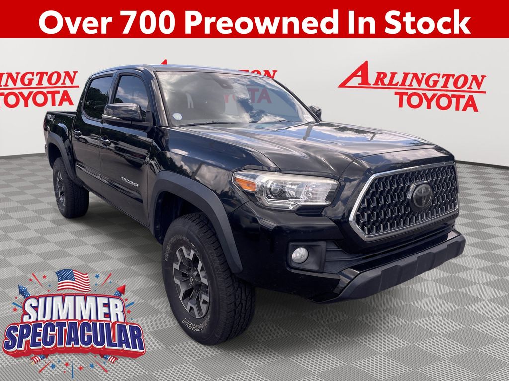Midnight Black Metallic 2019 Toyota Tacoma Pickup Truck Four-Wheel Drive 6-Speed Automatic