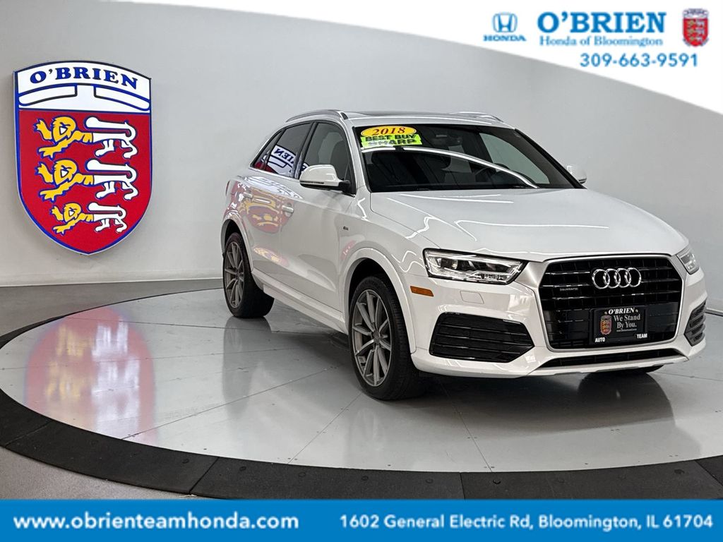 Glacier White 2018 Audi Q3 2.0T quattro Premium Plus SUV / Crossover All-Wheel Drive 6-Speed Automatic
