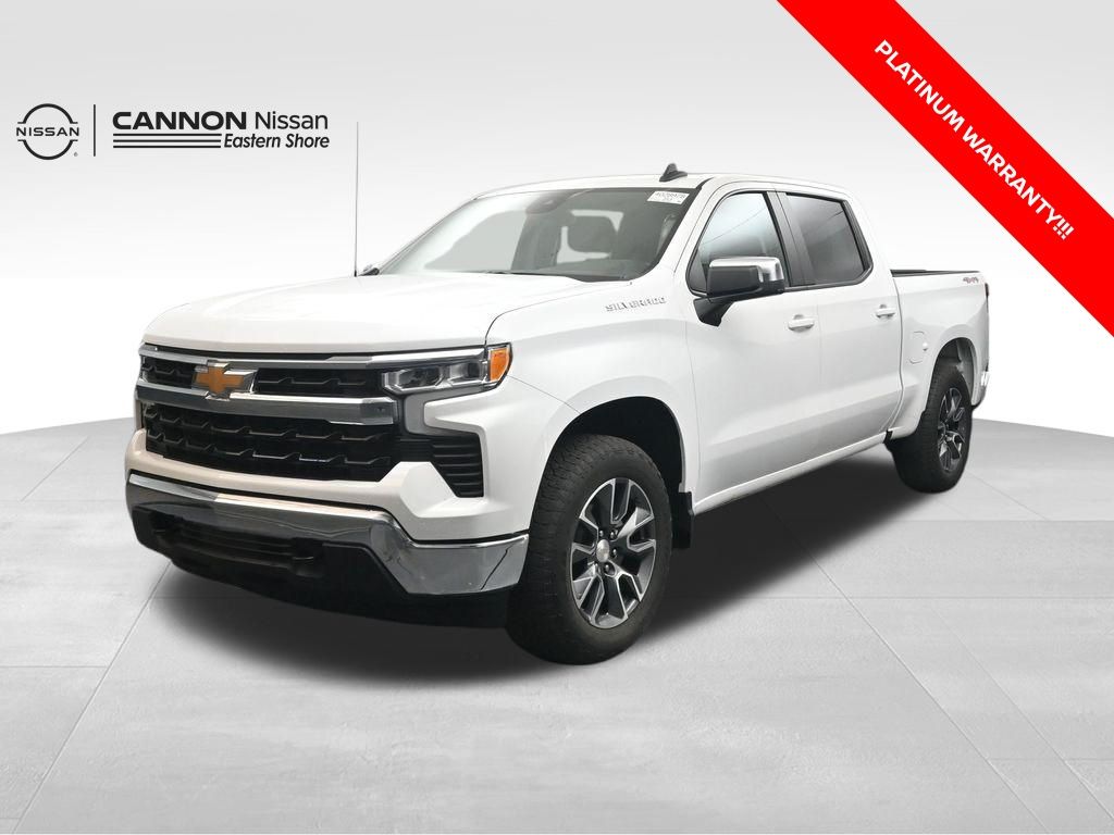 Summit White 2024 Chevrolet Silverado 1500 LT Crew Cab 4WD Pickup Truck Four-Wheel Drive 8-Speed Automatic