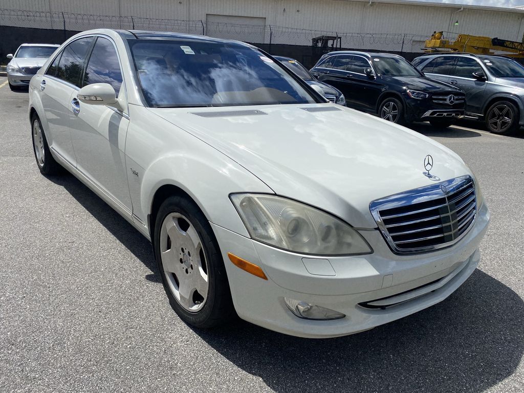 Arctic White 2007 Mercedes-Benz S-Class Sedan Rear-Wheel Drive 5-Speed Automatic Overdrive