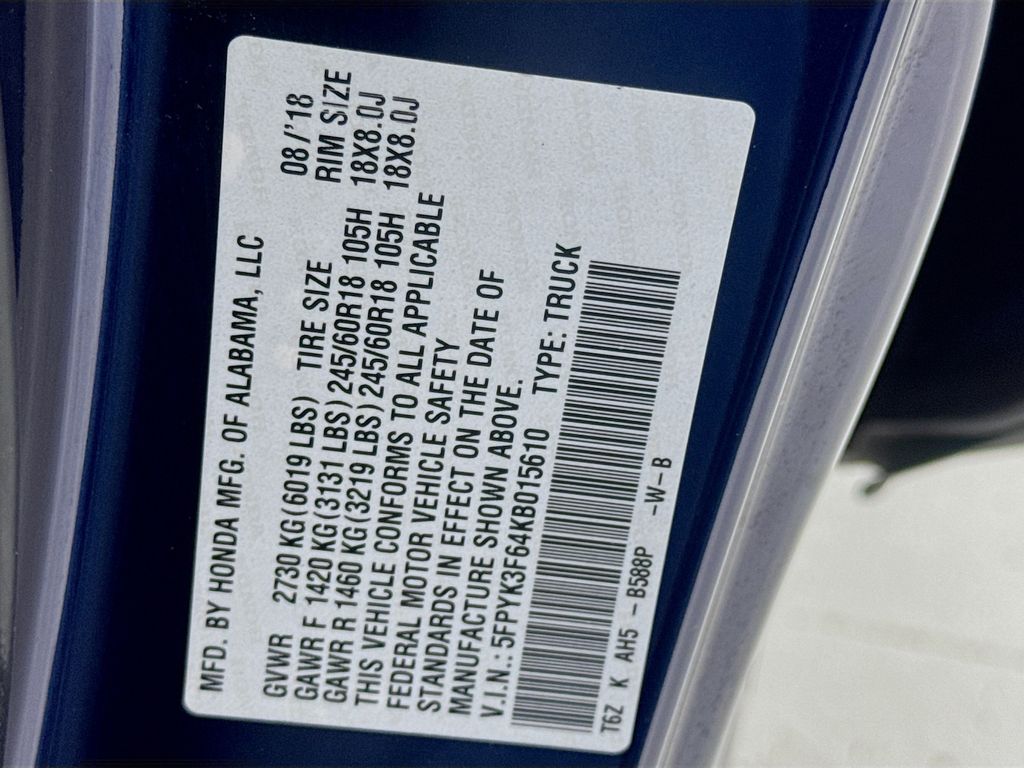 Used Car 2019 Honda Ridgeline  Rtl-t For Sale Under $25,000 In Austin, Texas