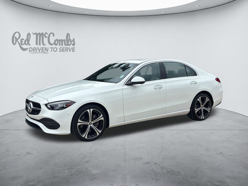 Polar White 2024 Mercedes-Benz C-Class Sedan Rear-Wheel Drive 9-Speed Automatic