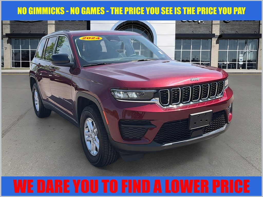 Velvet Red Pearlcoat 2024 Jeep Grand Cherokee Laredo 4WD SUV / Crossover Four-Wheel Drive 8-Speed Automatic