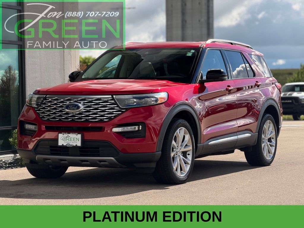 Red Metallic 2023 Ford Explorer Hybrid SUV / Crossover All-Wheel Drive Automatic