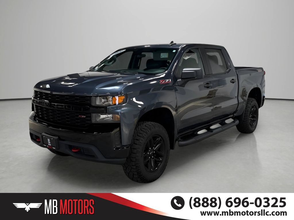 Shadow Gray Metallic 2021 Chevrolet Silverado 1500 Pickup Truck Four-Wheel Drive 6-Speed Automatic Overdrive