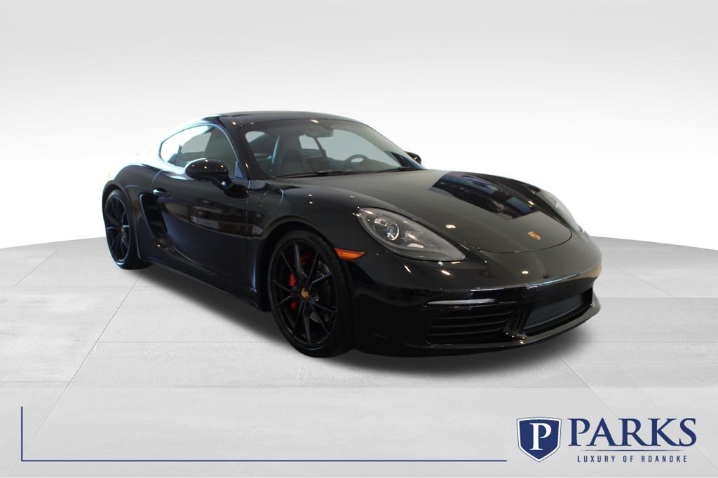 Jet Black Metallic 2017 Porsche 718 Cayman S RWD Coupe Rear-Wheel Drive 7-Speed Automatic